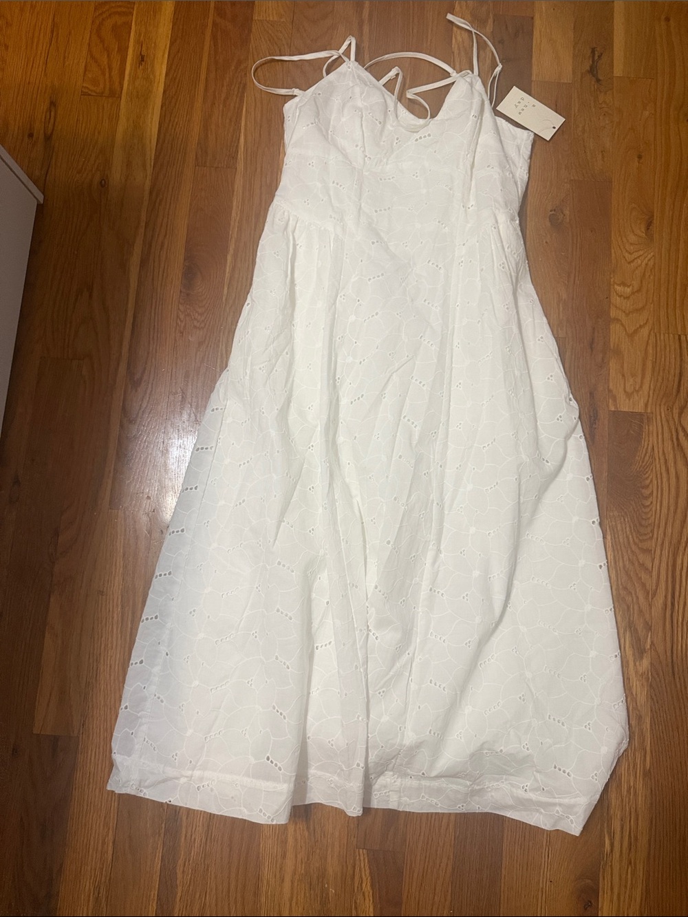 a new day White Eyelet Sundress